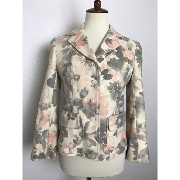 Rebecca Taylor Jacket Single Breast Multicolor Floral - Picture 1 of 11